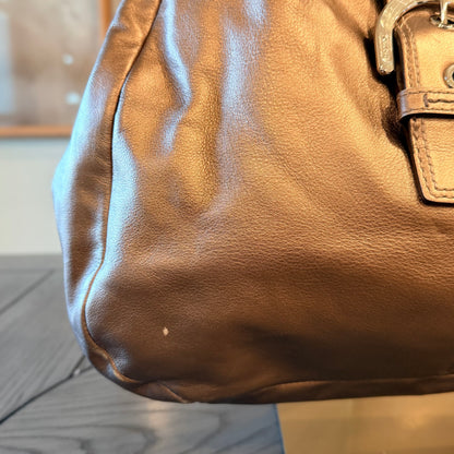 Coach Soho Lynn Metallic Bronze Leather Hobo Shoulder Bag