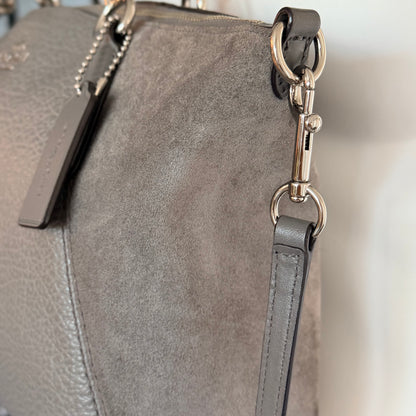 Coach Small Kelsey Satchel Suede Side Panels with Crossbody Strap 2018