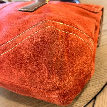 Vintage Coach Soho Burgundy-Red Suede Bag