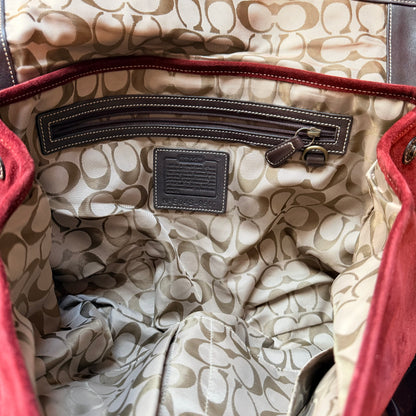 Vintage Coach Soho Burgundy-Red Suede Bag