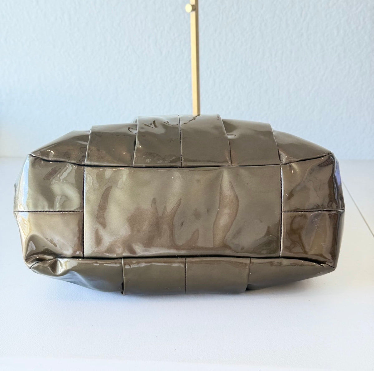 Coach Madison Maggie hobo shoulder bag Olive/Gunmetal Glossy