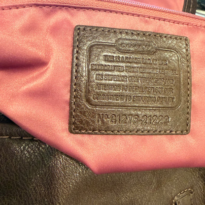 Dark Brown Coach Madison Annabelle Leather Flap Shoulder Bag