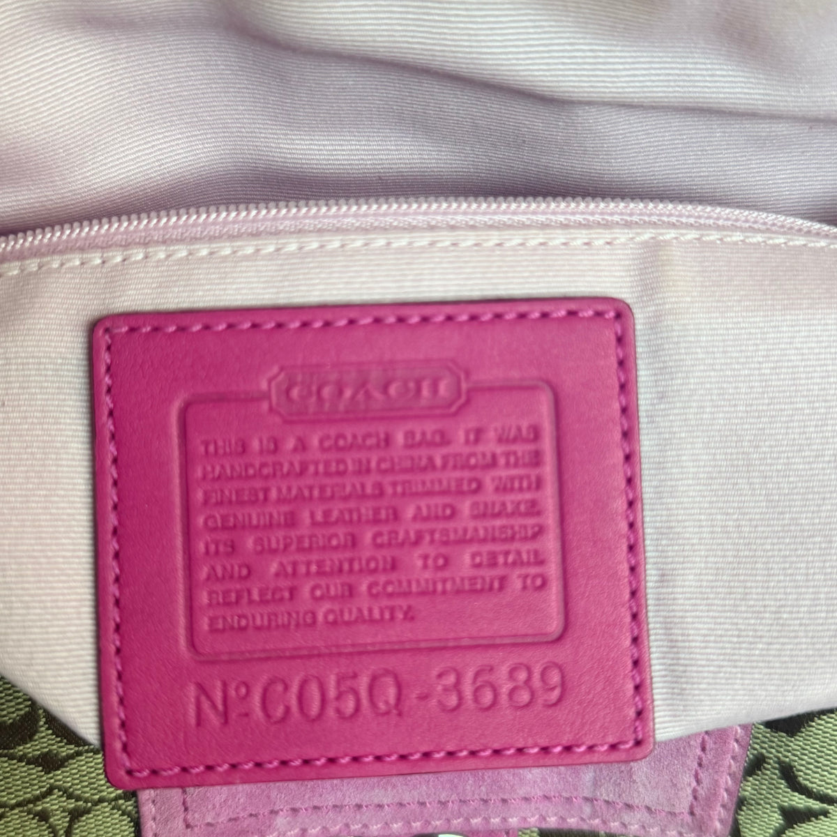 Vintage Pink Coach Soho Patchwork Shoulder Bag 2005