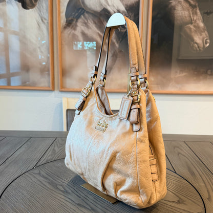 Coach Madison Maggie Slouchy Leather Shoulder Bag  Cream with Gold Tone 2011