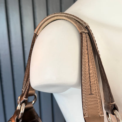 Coach Soho Lynn Metallic Bronze Leather Hobo Shoulder Bag