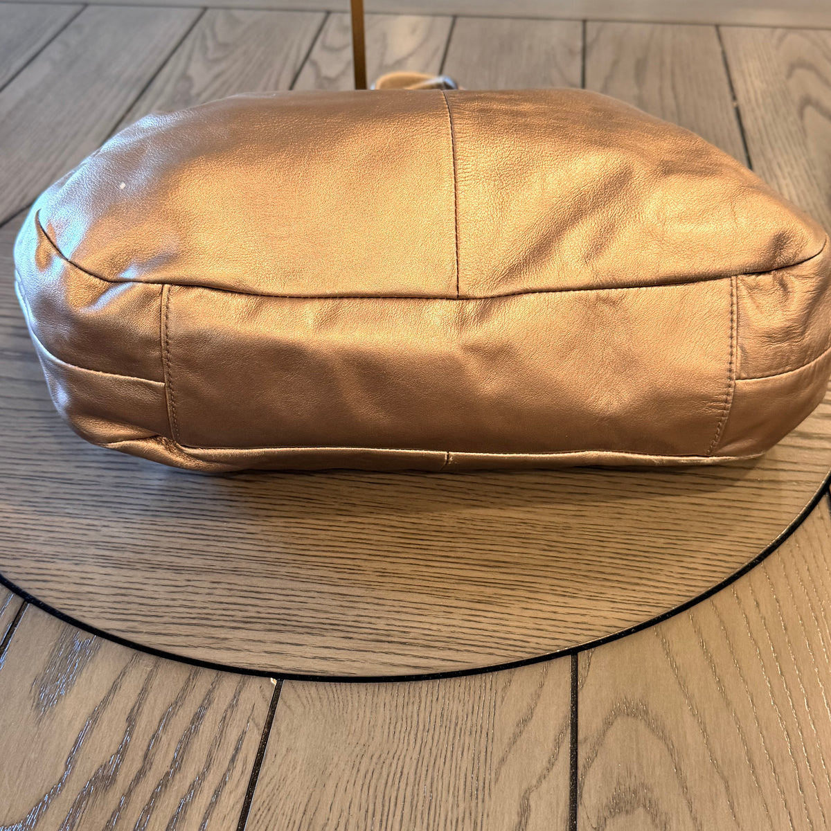 Coach Soho Lynn Metallic Bronze Leather Hobo Shoulder Bag