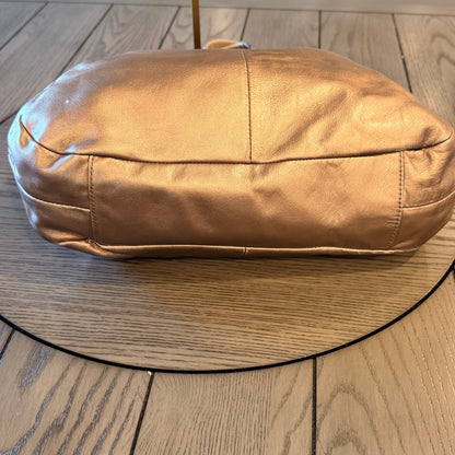 Coach Soho Lynn Metallic Bronze Leather Hobo Shoulder Bag