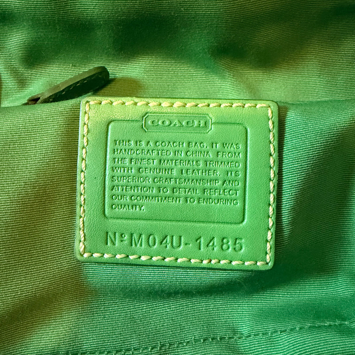 Rare Green Vintage Coach Soho Signature Mini Crossbody Bag 2004
