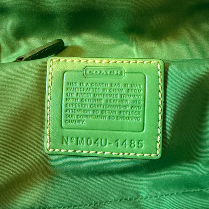 Rare Green Vintage Coach Soho Signature Mini Crossbody Bag 2004