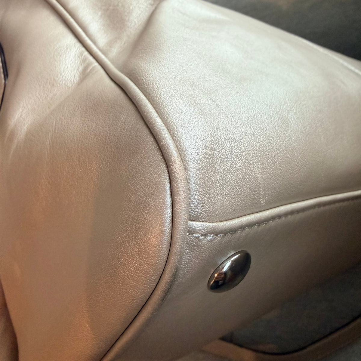 Coach Taylor Leather Satchel Champagne Metallic 2013