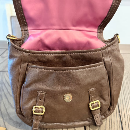 Dark Brown Coach Madison Annabelle Leather Flap Shoulder Bag
