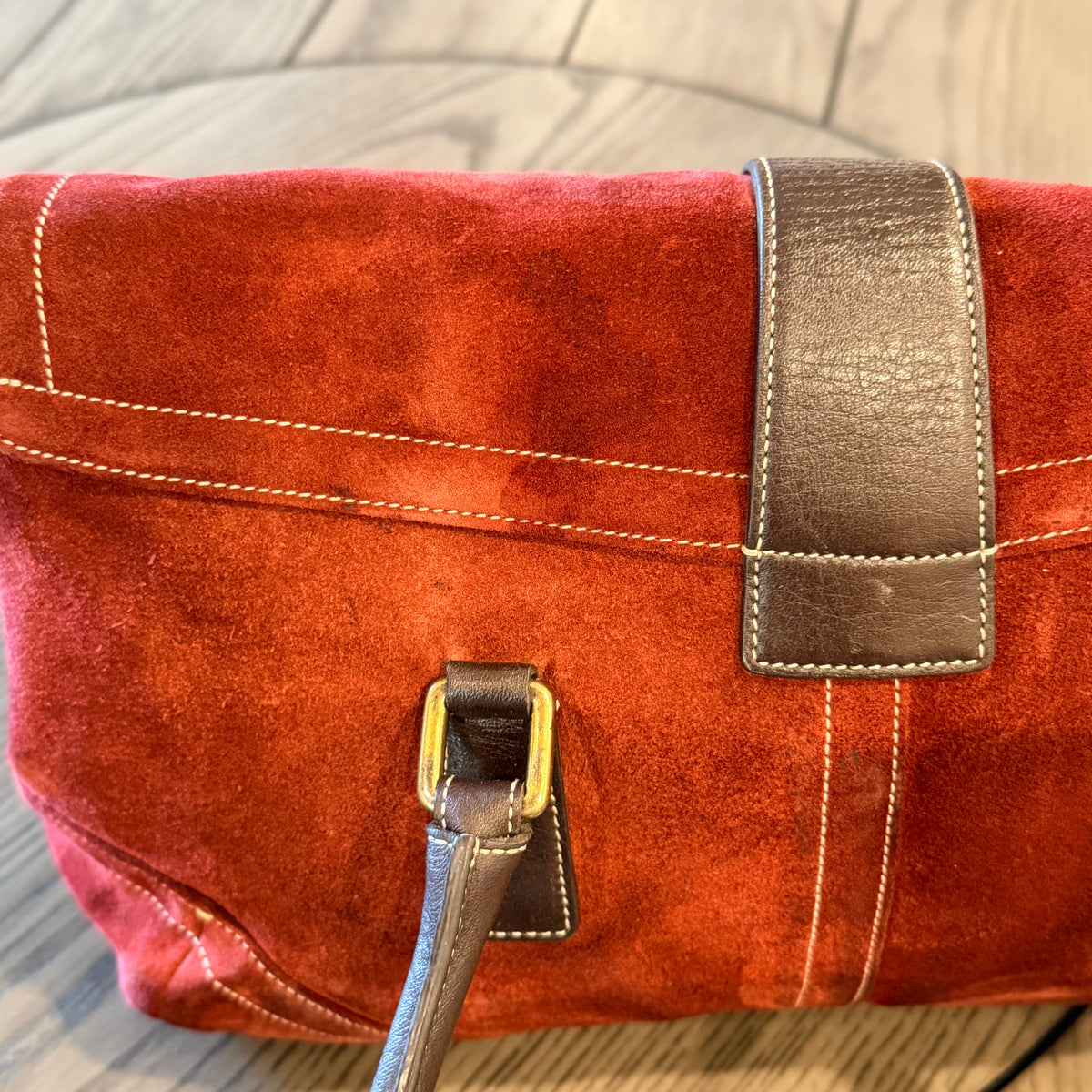 Vintage Coach Soho Burgundy-Red Suede Bag
