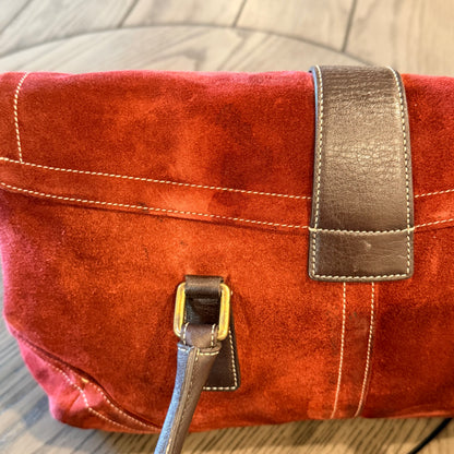 Vintage Coach Soho Burgundy-Red Suede Bag