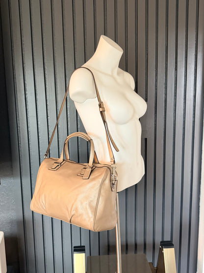 Coach Taylor Leather Satchel Champagne Metallic 2013