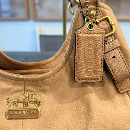 Coach Madison Maggie Slouchy Leather Shoulder Bag  Cream with Gold Tone 2011
